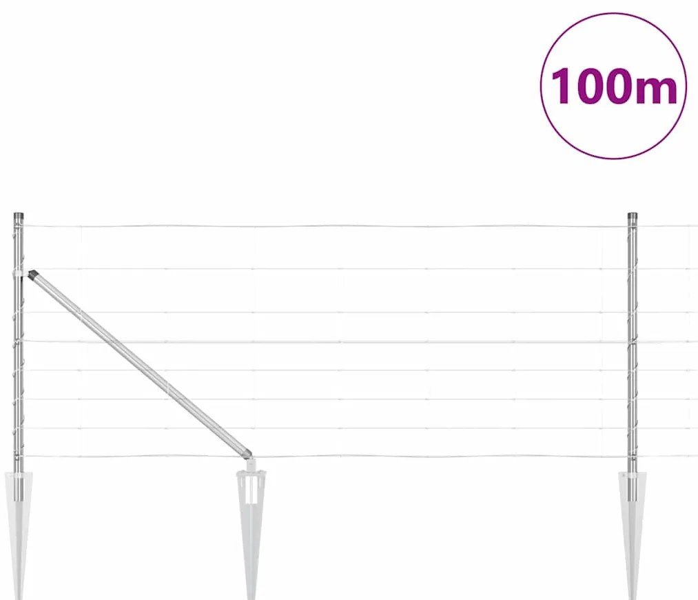 Cerca de Campo 0,8x100 m Aço Galvanizado