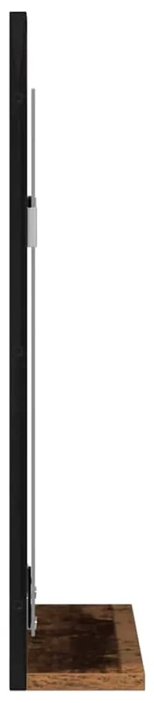 Espelho de Banheiro vidaXL Madeira Velha 50x12x60 cm Madeira Ingeneriz