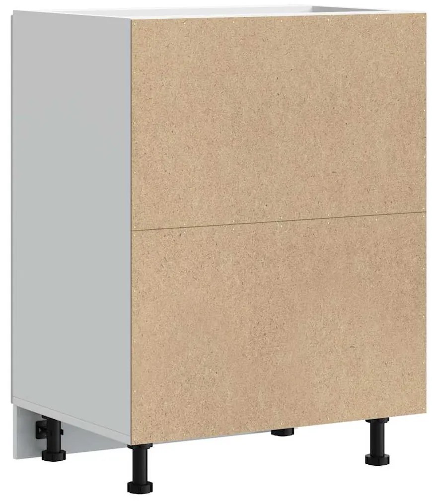 Armário base cozinha Porto derivados madeira branco brilhante