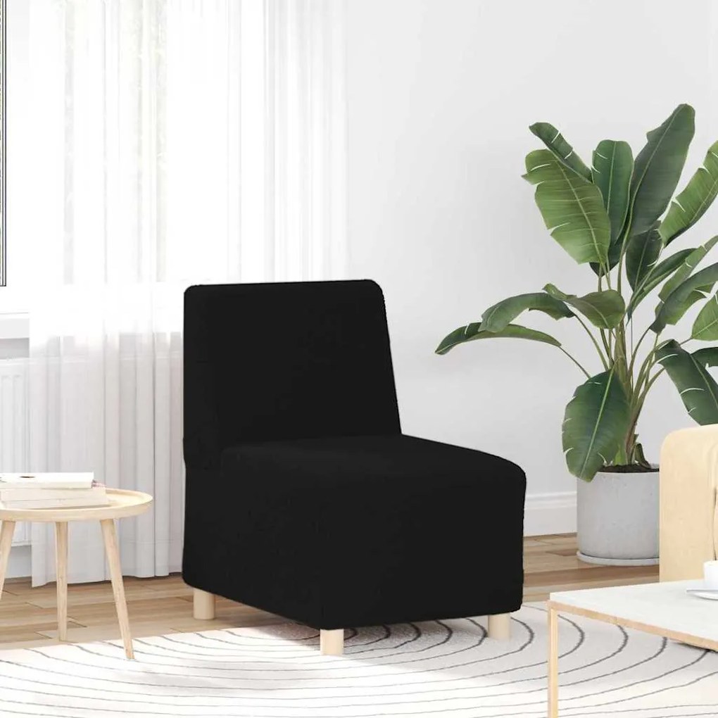Sofá Chiar 3 pcs Preto 55 x 74 x 82 cm Tecido de veludo côtelé