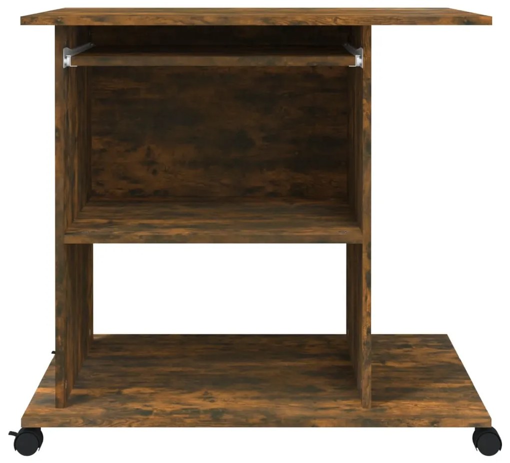 Mesa de computador 80x50x75cm derivados madeira carvalho fumado