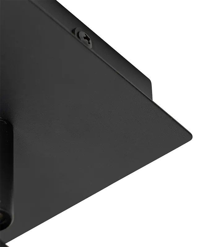 Foco de teto moderno preto quadrado IP44 - Ducha Moderno