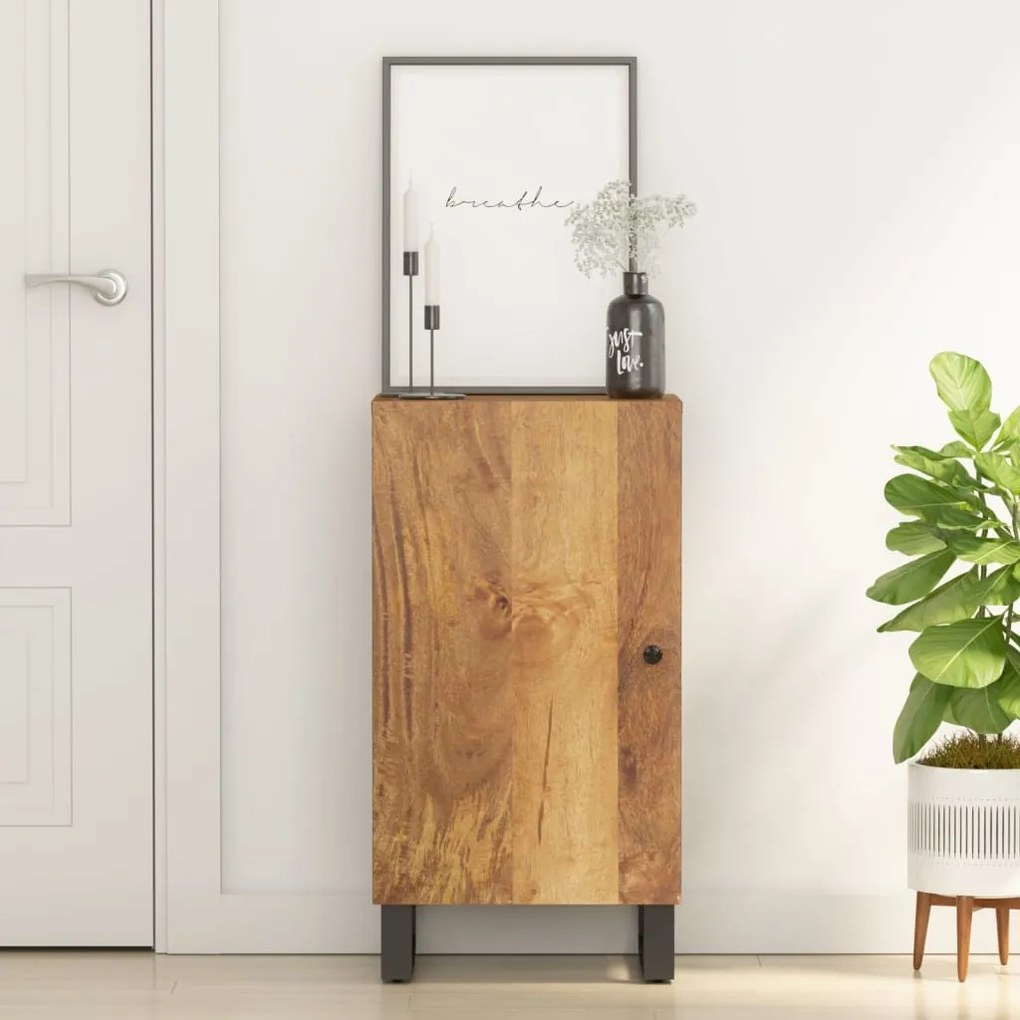 vidaXL Aparador com porta 40x31x75 cm madeira de mangueira maciça