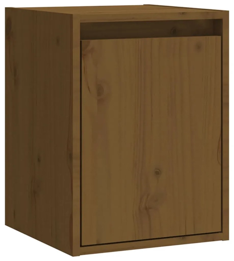 Armários de parede 2 pcs 30x30x40 cm pinho maciço castanho mel