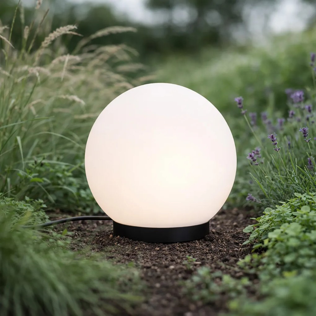 Candeeiro de exterior moderno 12V branco 20cm incl. LED IP65 - Voltaire Luno