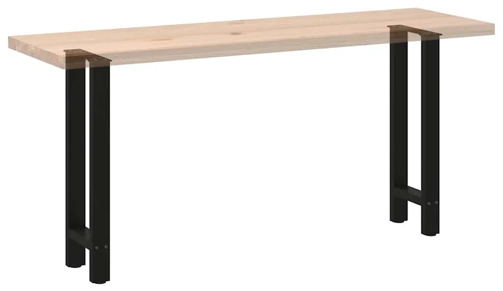 Pés de mesa de console pretos 2 peças 28x(72-73) cm aço