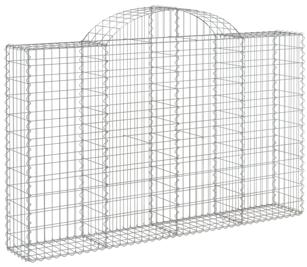 Cestos gabião arqueados 6pcs 200x30x120/140cm ferro galvanizado