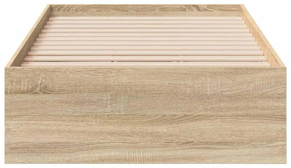 Cama vidaXL Sonoma Carvalho 90x190 cm Madeira Engenharia