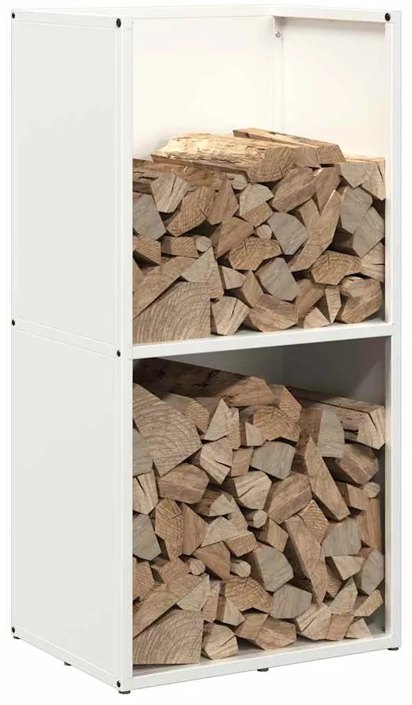 Suporte para lenha 40x30x80 cm aço laminado a frio branco