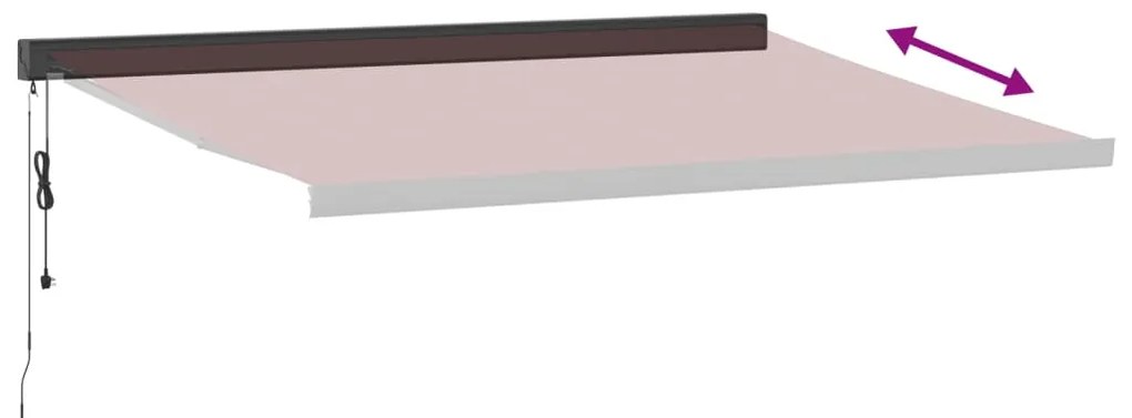Toldo retrátil automático 450x300 cm bordô