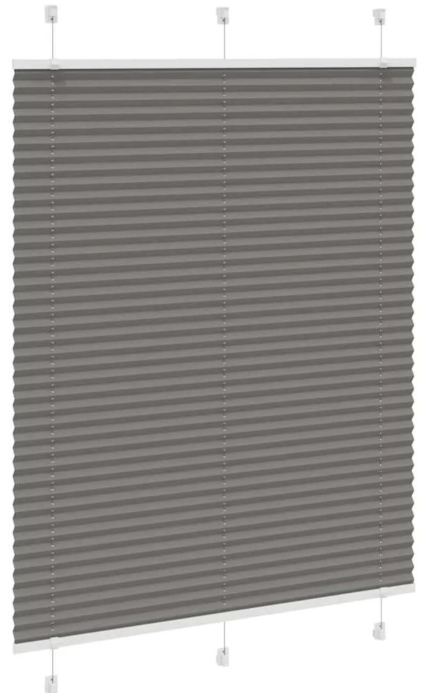 Antracite Plissada Cega 105x150 cm Largura Tecido 104,4 cm