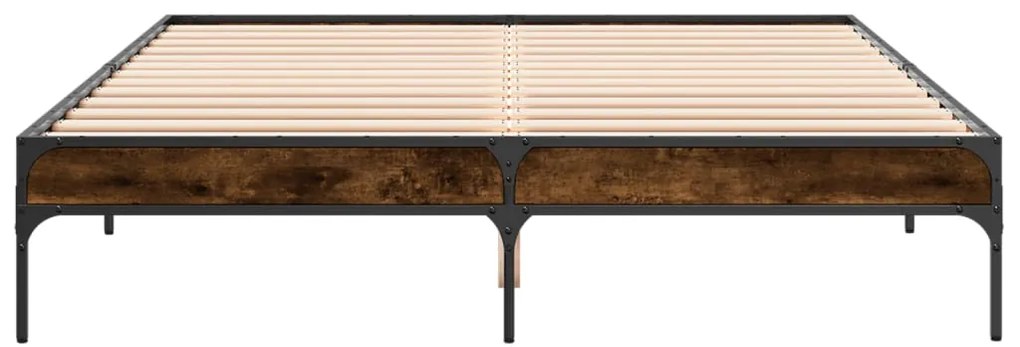 Estrutura de cama 140x200 cm derivados madeira/metal