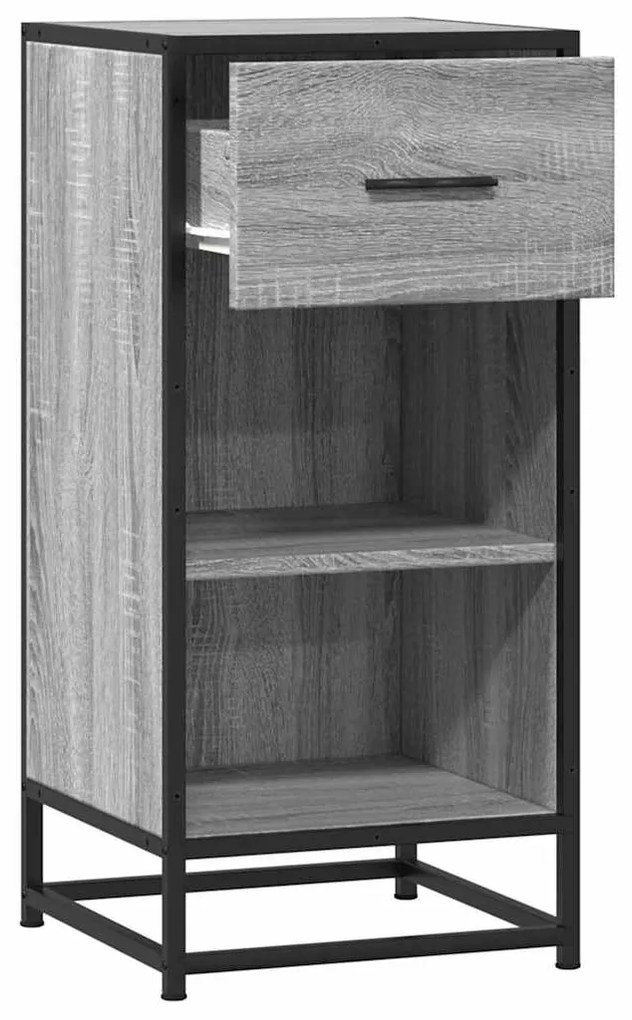 Aparador 35,5x35x76 cm deriv. de madeira/metal cinzento sonoma