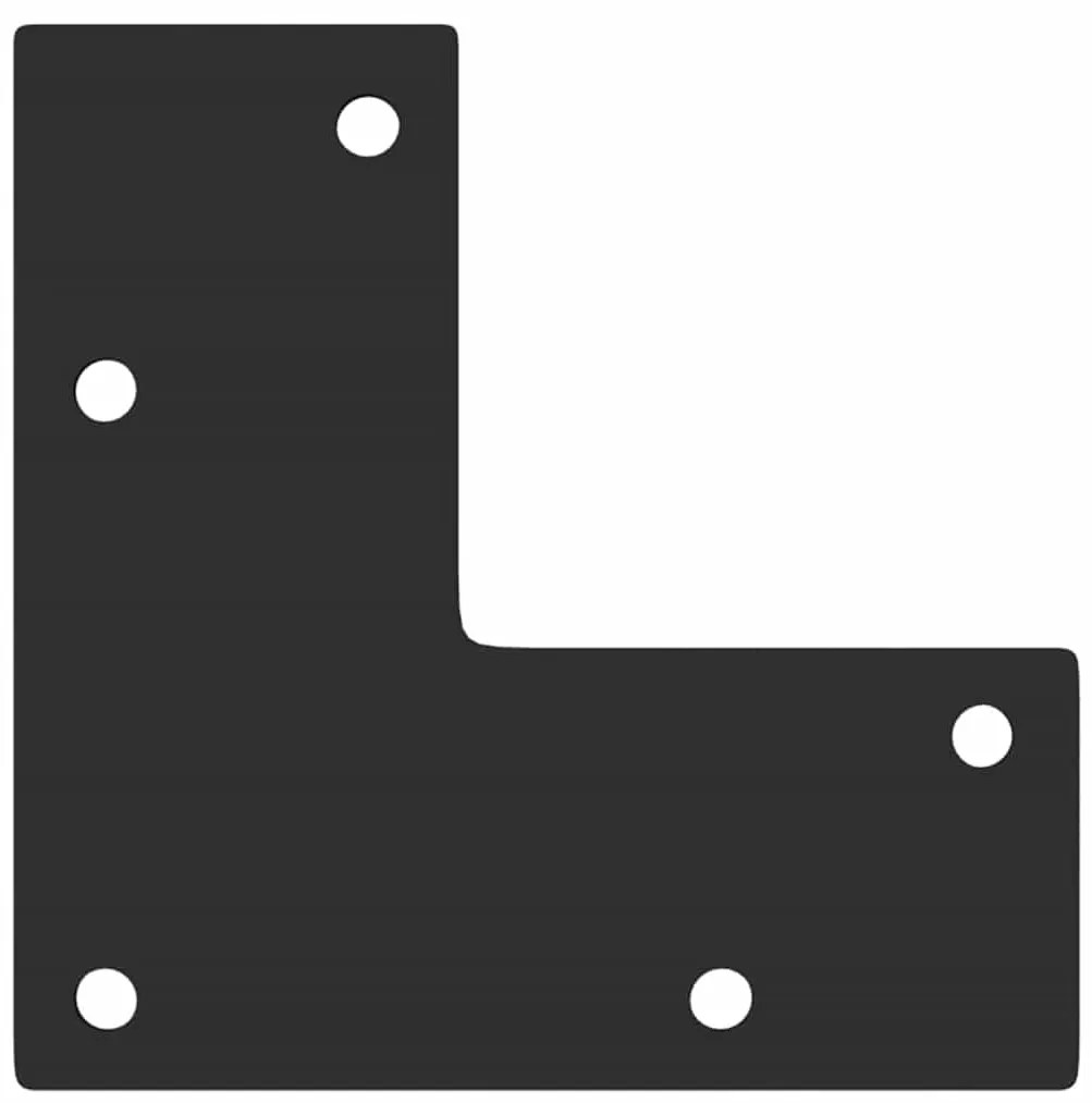 Pés de mesa de console cônicos, 4 peças, preto, 72-73 cm, aço