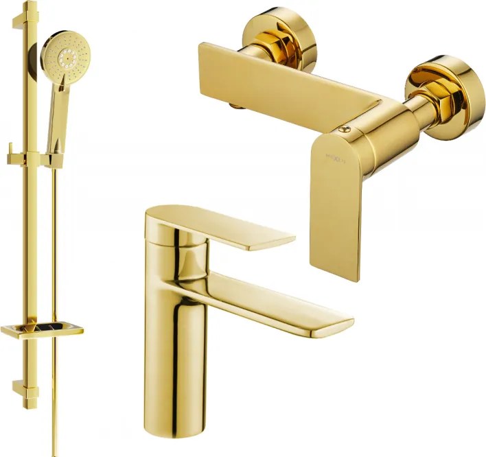 Mexen Zero DQ40 conjunto de duche, dourado - 71104DQ40-50