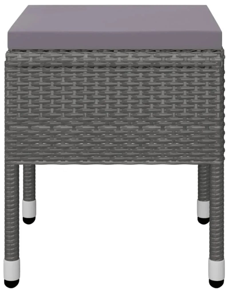 5 pcs conjunto de jantar para jardim cinzento