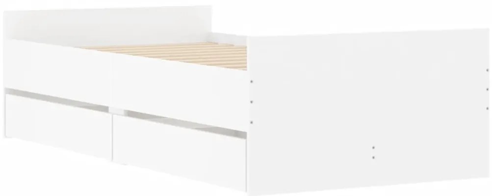 Estrutura de cama com gavetas 90x200 cm branco