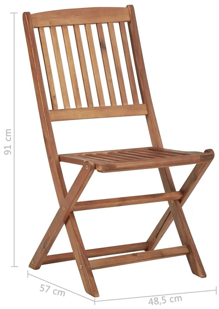 Cadeiras de jardim dobráveis 4 pcs madeira de acácia maciça