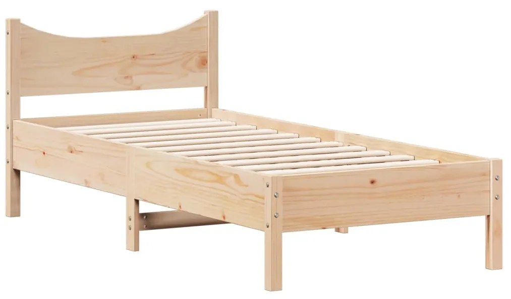 Cama sem colchão 75x190 cm madeira de pinho maciça