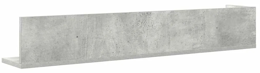 Prateleiras de parede 2 pcs derivados de madeira cinza cimento