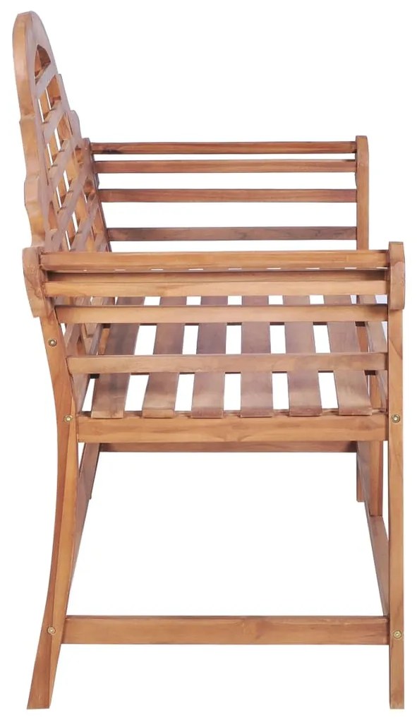 Banco de jardim 127x58,5x92,5 cm madeira de teca maciça