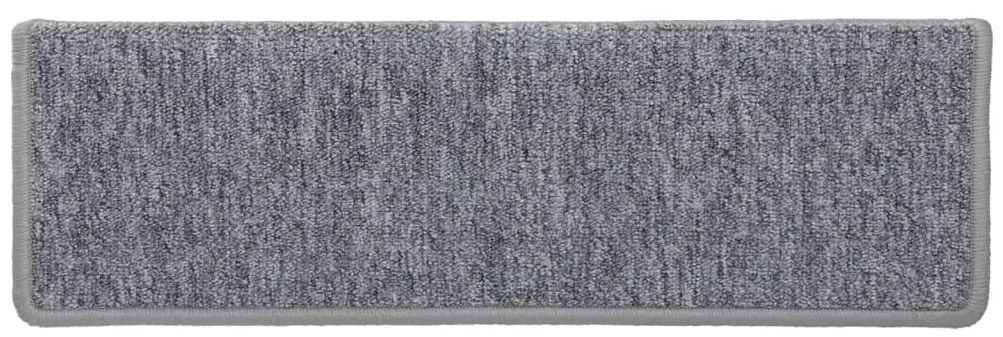 Tapete/carpete para degraus 15 pcs 65x21x4 cm branco e cinzento