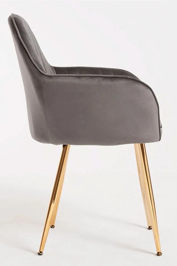 Cadeira Chic Golden - Cinza escuro