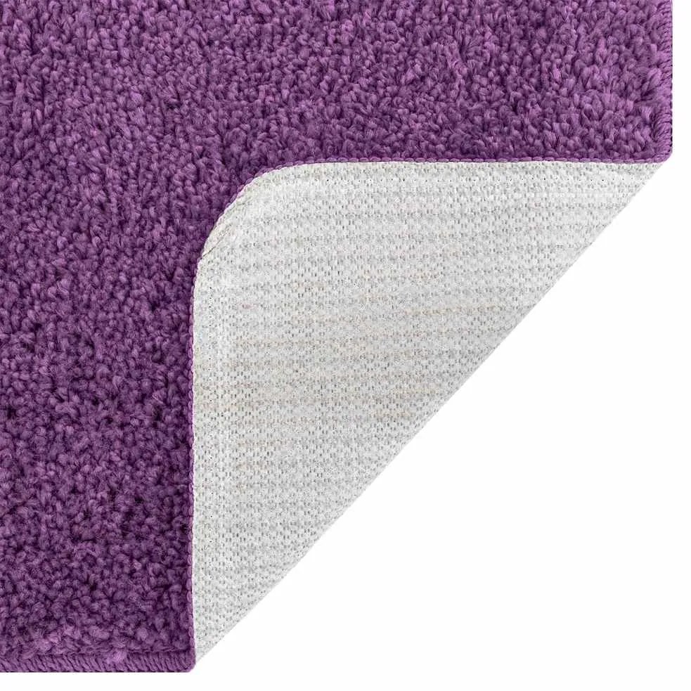 Tapete de Banho Retangular Roxo 50x80 cm Polipropileno Antiderrapante