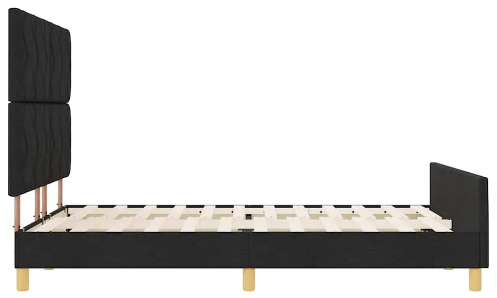 Cama vidaXL Preta 140x190 cm em Tecido