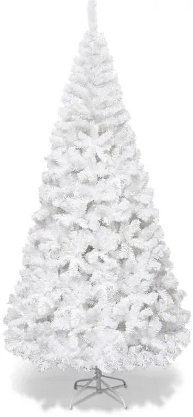 Árvore de Natal artificial de PVC branca de 8 pés com suporte