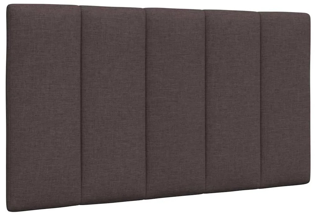 vidaXL Almofadão de cabeceira 90 cm tecido castanho-escuro