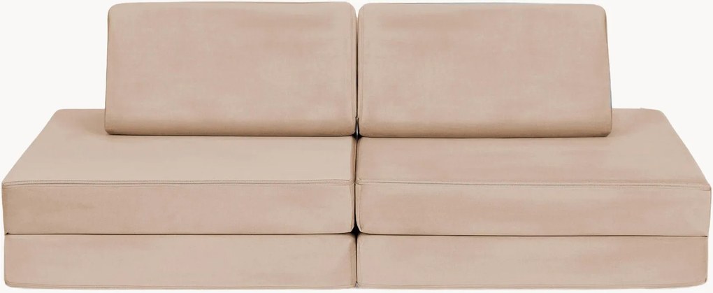 Sofá de brincar modular para crianças em veludo artesanal Mila