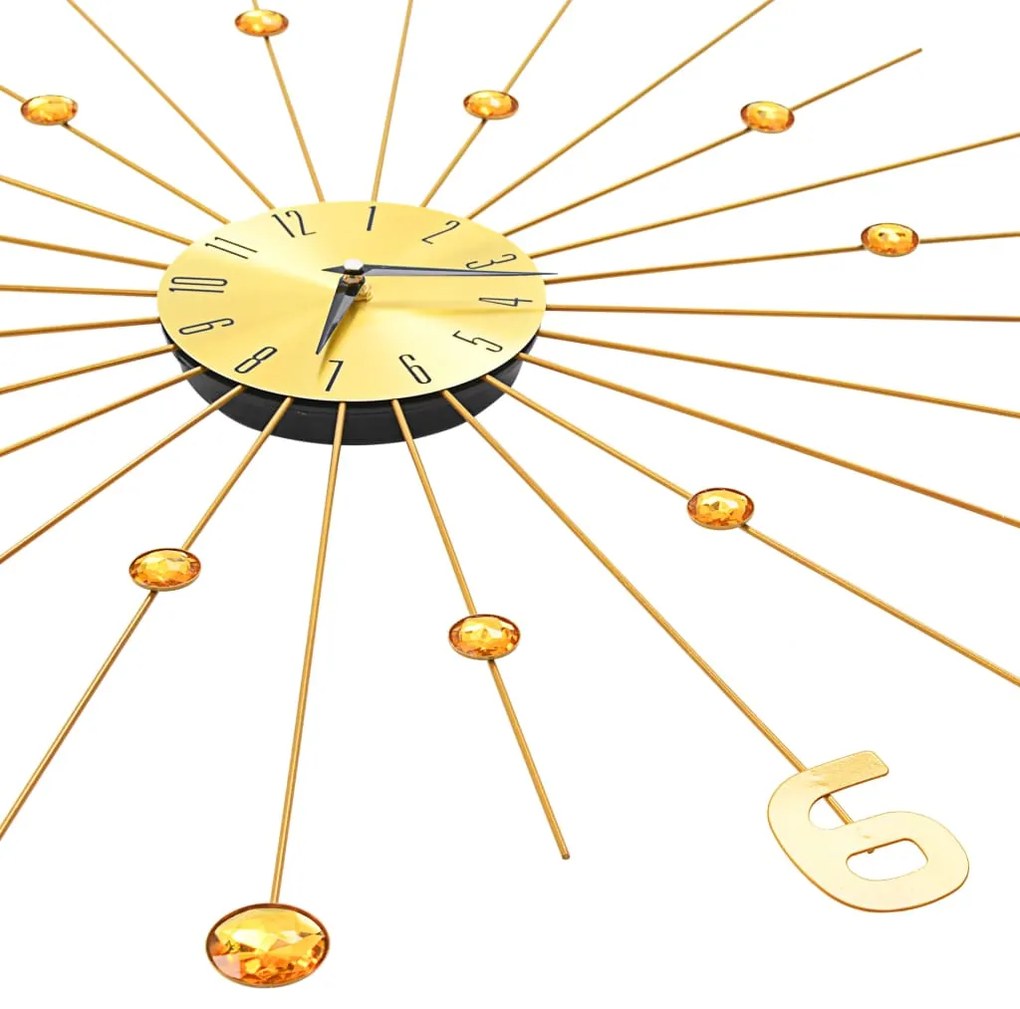 Relógio de parede metal 70 cm dourado
