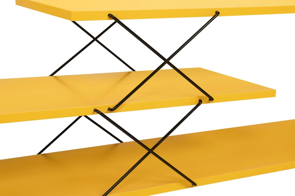 Móvel TV Zigzag – Amarelo – 120x40x30 cm