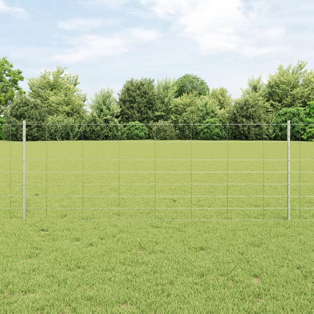 Postes de Cerca vidaXL 11 pcs U-Channel 80 cm Aço Galvanizado, Cerca d