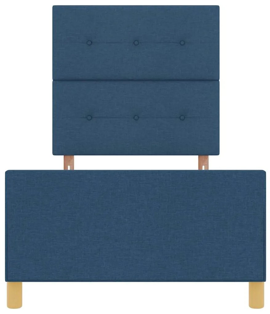 Cama de Tecido Azul vidaXL 90x190 cm
