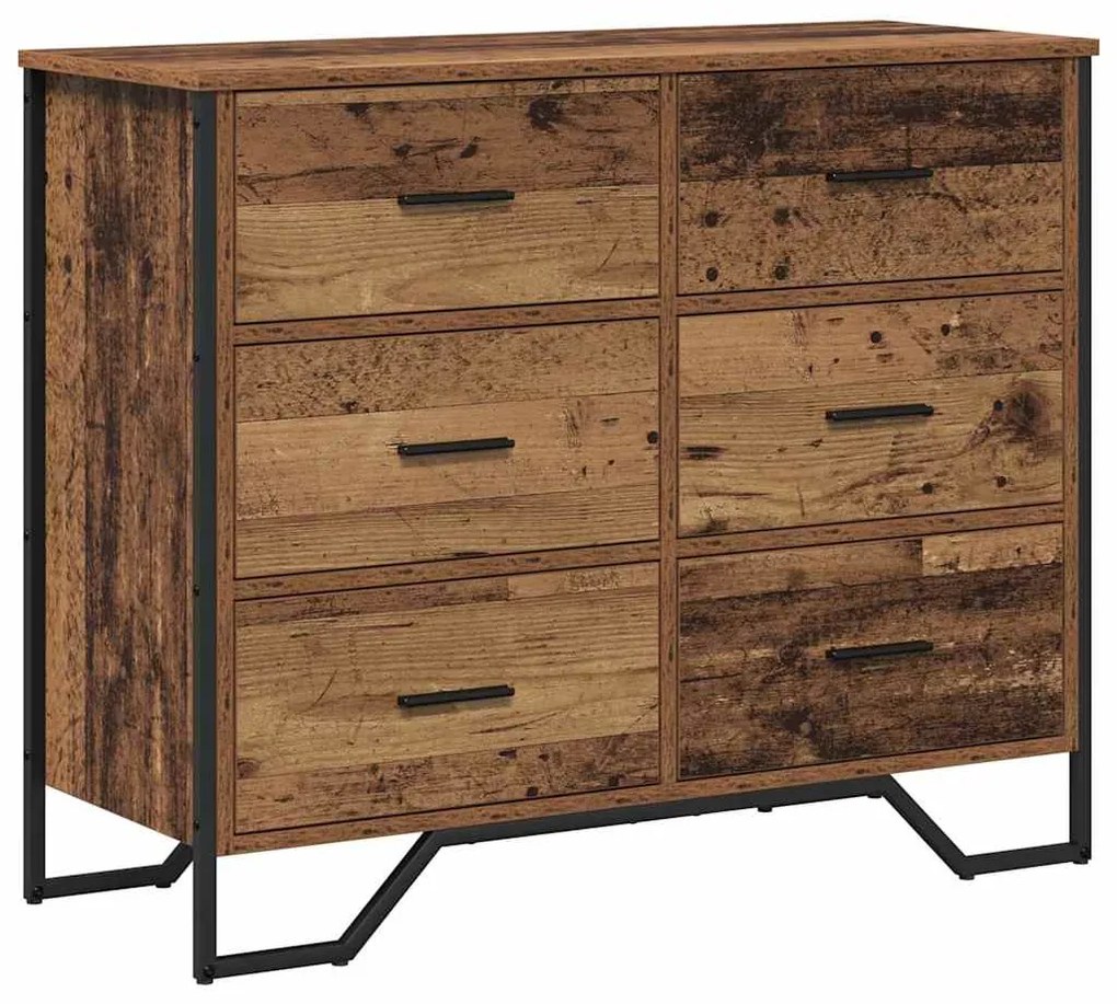 Cômoda Madeira Velha 91x35.5x74.5 cm Madeira de Engenharia