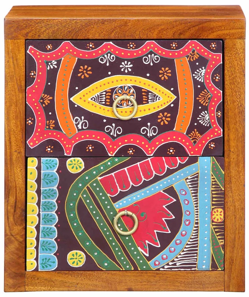 Mesa de Cabeceira 35x30x40 cm Madeira Maciça Acácia