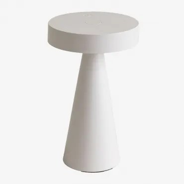 Lâmpada De Mesa Led Sem Fios Em Ferro Catinca Branco - Sklum