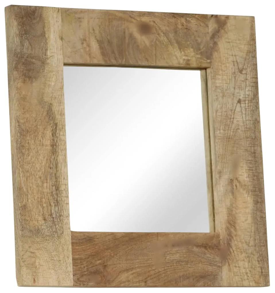 Espelho em madeira de mangueira maciça 50x50 cm
