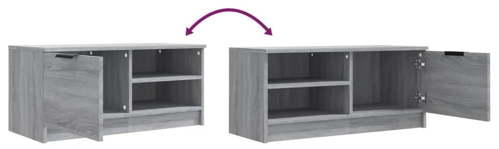 Armários TV 2pcs 80x35x36,5cm madeira proc. cor sonoma cinzento