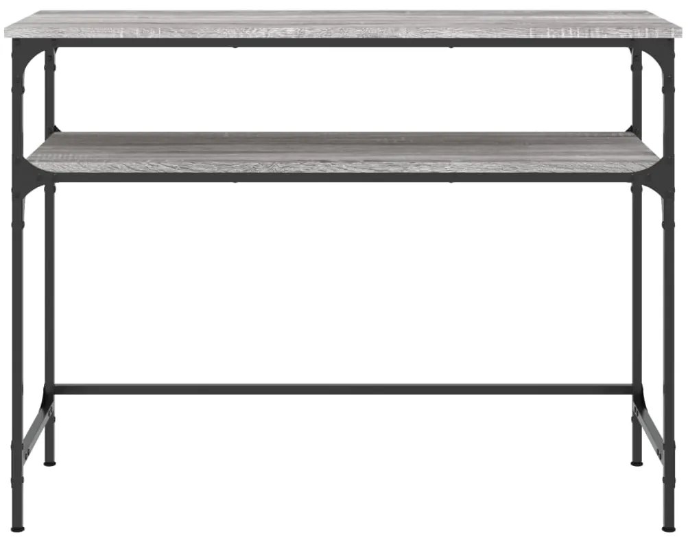 Mesa consola 100x35,5x75cm derivados de madeira cinzento sonoma