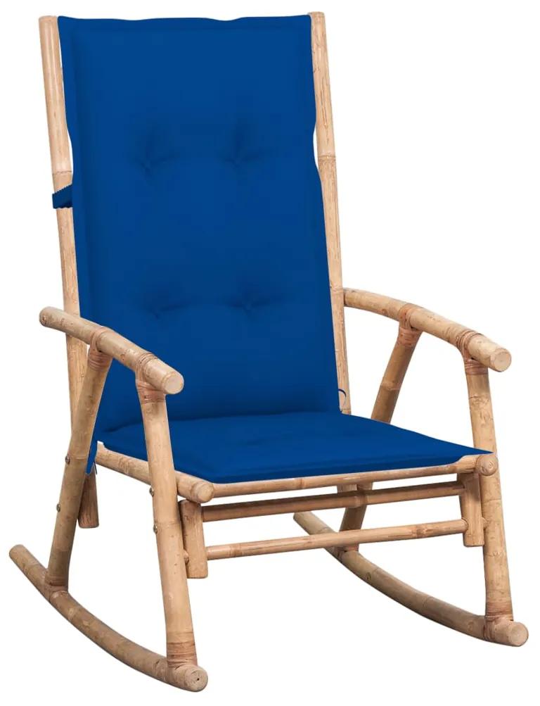 3063928 vidaXL Cadeira de baloiço com almofadão bambu