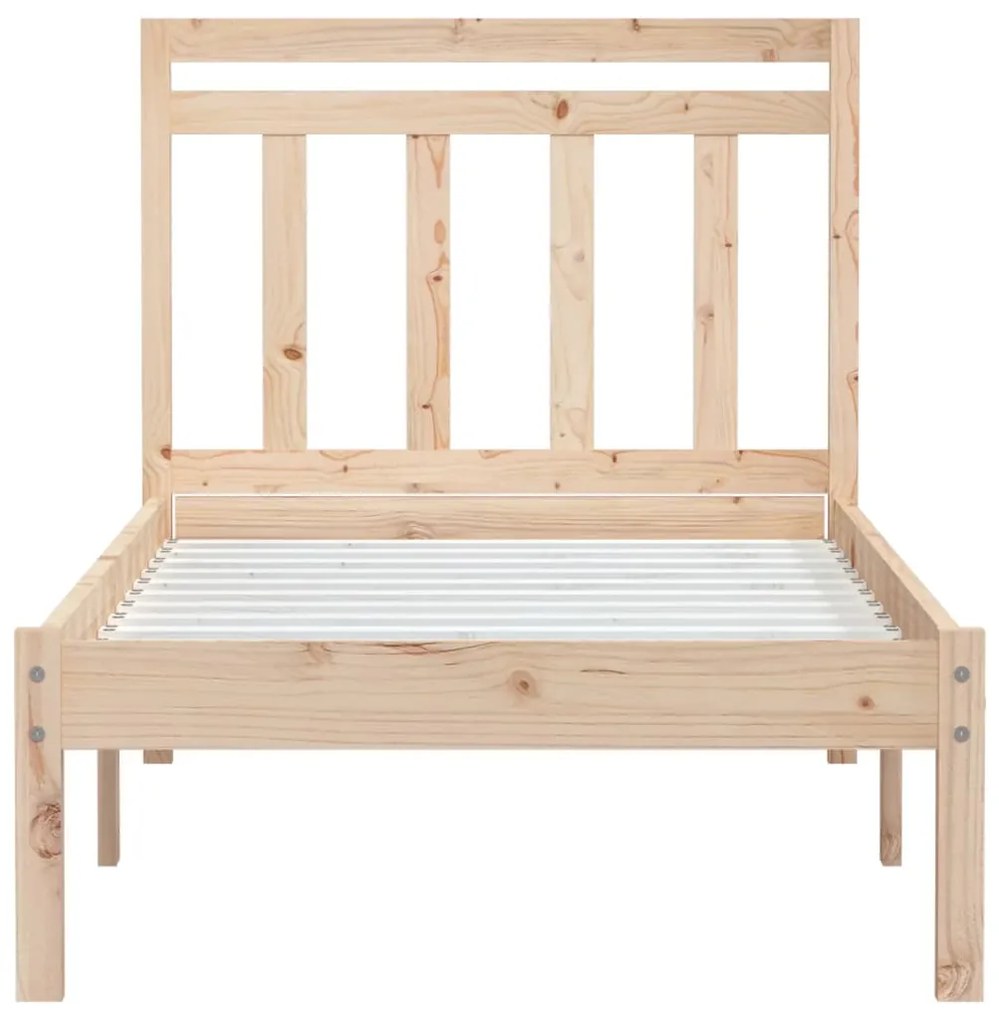 Estrutura de cama pequena solteiro 75x190 cm madeira maciça