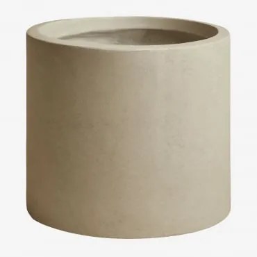 Vaso De Flores Exterior Em Cimento Aurevi Ø30 Cm & Castanho Areia - Sklum