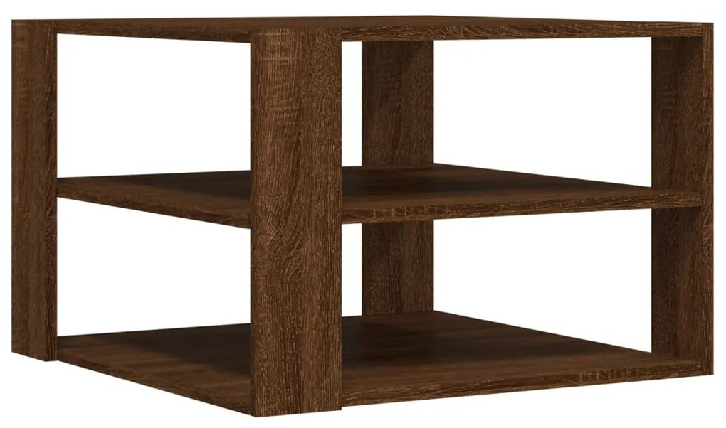 Mesa centro 59,5x59,5x40cm derivados madeira carvalho castanho