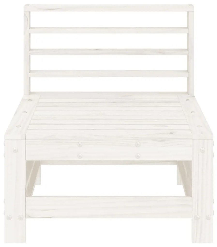 Sofás de centro para jardim 2 pcs madeira pinho maciça branco