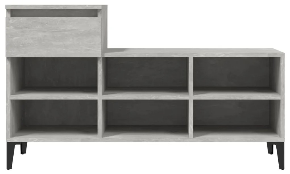 Sapateira 102x36x60 cm derivados de madeira cinzento cimento
