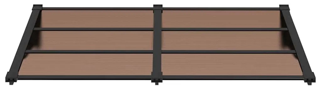 Toldo de porta 152,5x90 cm policarbonato preto