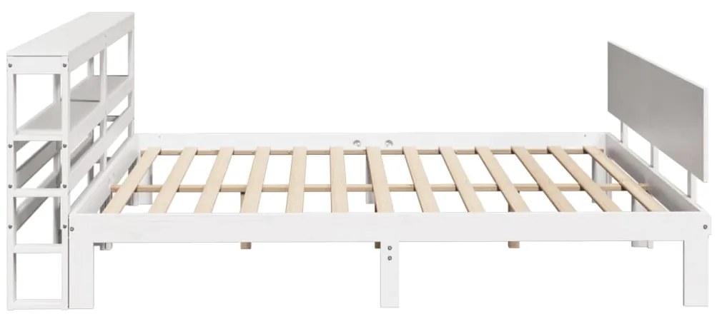 Estrutura de cama c/ cabeceira sem colchão 200x200 cm branco